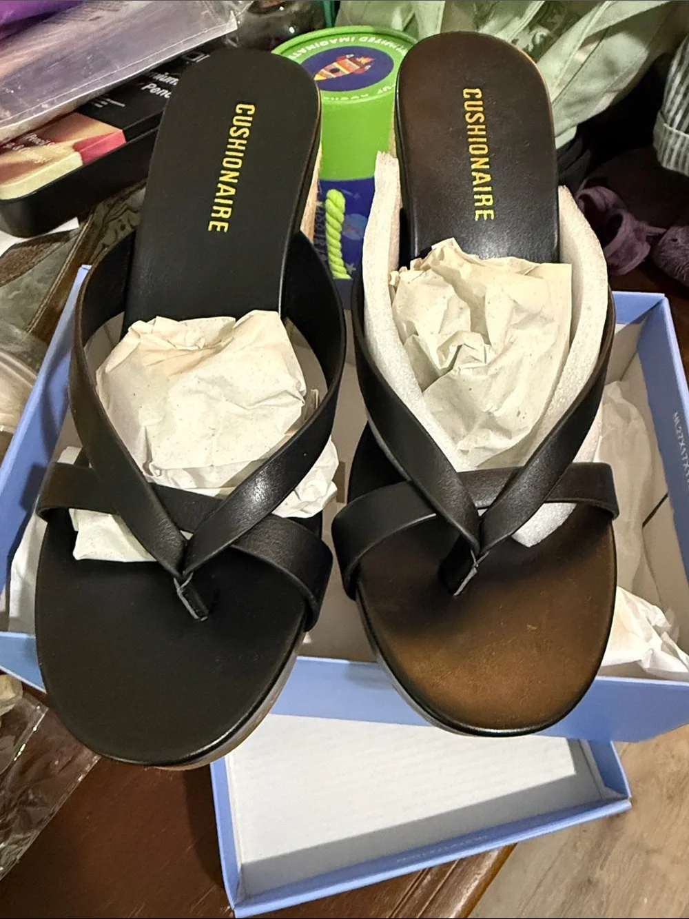 Women's Black Leather Sandals